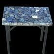 x Labradorite End Table With Powder Coated Base #52940-1